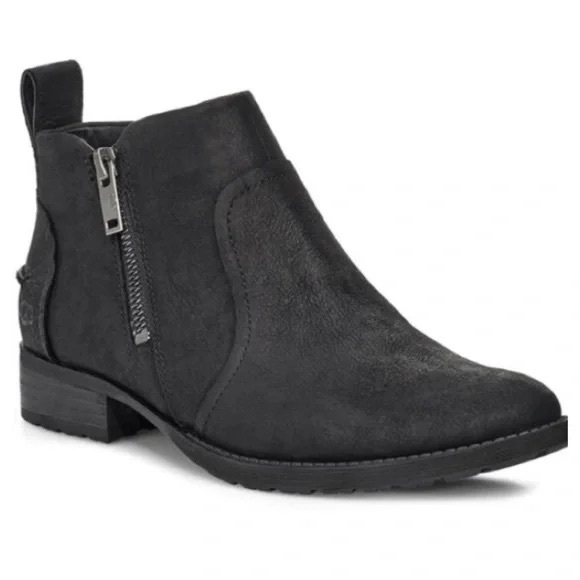 UGG Shoes - UGG Waterproof Black Ankle Booties with Zipper